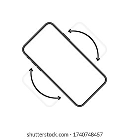 Smartphone con diferente variante de posición giratoria. gira tu teléfono lo que sea. Ilustración vectorial moderna.