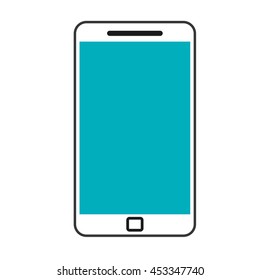 smartphone digital icon touchscreen phone illustration vector
