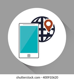 smartphone and Digital marketing design, vector illustration