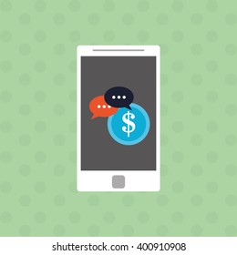 smartphone and Digital marketing design, vector illustration