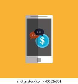 smartphone and Digital marketing design, vector illustration