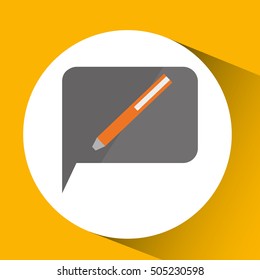 smartphone digital with pen design isolated vector illustration eps 10