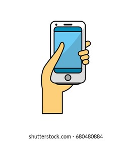 smartphone digital technology to communication in the hand