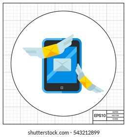 Smartphone as Direct Message Concept Icon