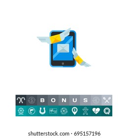 Smartphone as Direct Message Concept Icon