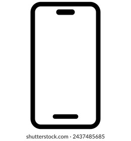 Smartphone-Anzeigesymbol. Handy-Bildschirm einfaches Symbol. Gerätesymbol für Web oder App. Touchscreen-Symbol.