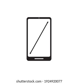 smartphone display icon symbol sign vector