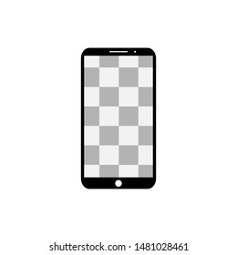Smartphone display isolated transparent screen on white background. Vector illustration