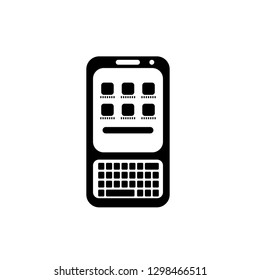Smartphone Display With Keyboard Template
