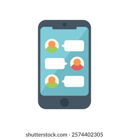 Smartphone display showing instant messaging app conversation interface