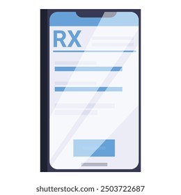 Smartphone displaying an electronic prescription form, highlighting the growing trend of telemedicine and online pharmacy services