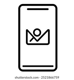 A smartphone displaying an image or photo, symbolizing digital communication.