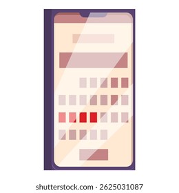 Smartphone exibindo um aplicativo rastreador de período, destacando a importância da conscientização da saúde menstrual e da tecnologia