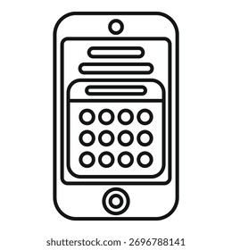 Smartphone está exibindo uma tela para inserir um código de segurança