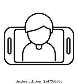 Smartphone exibindo o ícone do perfil do usuário, representando a identidade on-line e a presença digital