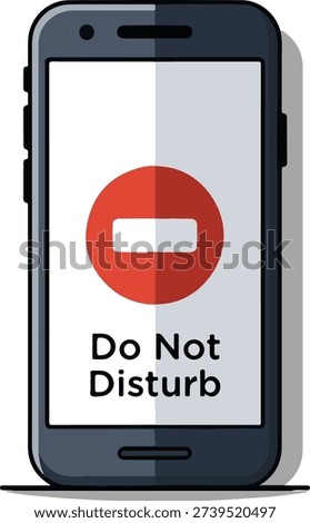 Smartphone with do not disturb mode active on screen