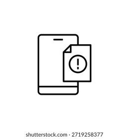 Icono De Esquema De Error De Documento De Smartphone Para Digital