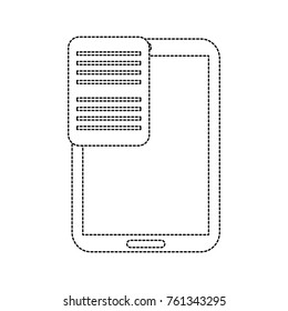 smartphone with document on screen  icon image 