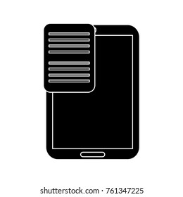 smartphone with document on screen  icon image 