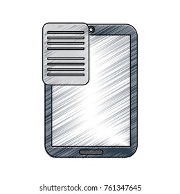 smartphone with document on screen  icon image 