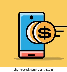 smartphone, dollar, bank, credit transaction, gold coin, transaction, payment, for transaction, loan of money, office, bank,
e commerce and online payment app, vector icon illustrator