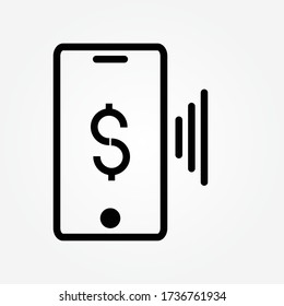 Smartphone dollar share icon vector illustration