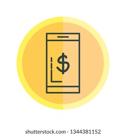 smartphone with dollar symbol