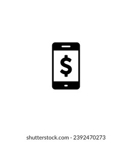 Smartphone with dollar symbol icon vector for web site Computer and mobile app