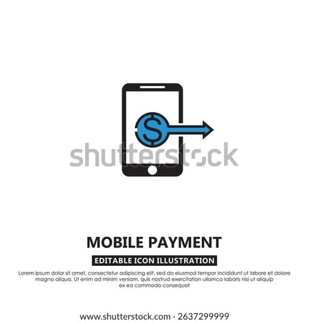 Smartphone with dollar transfer symbol, representing digital payment