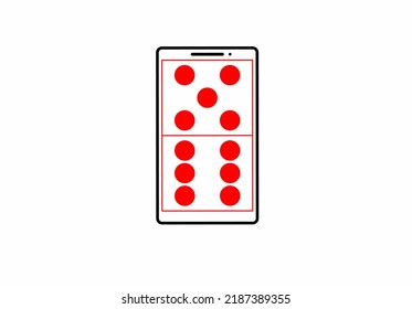 smartphone domino casino logo isolated on white background 