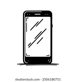 smartphone doodle hand drawn vector illustration template design