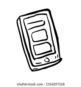 smartphone doodle icon
