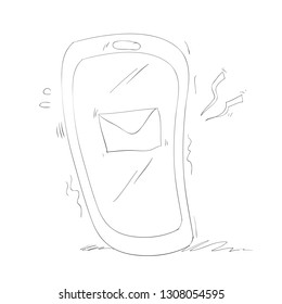 	
smartphone doodle illustration