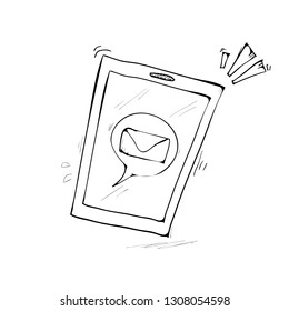 	
smartphone doodle illustration