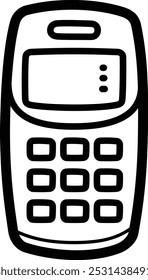 Icono e ilustración de Vector doodle de teléfono inteligente