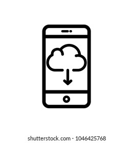 Smartphone download vector icon