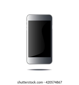 Smartphone drawing on white background. Grey smartphone vector illustration. Smartphone flat. Smartphone icon. Iphone style icon. Smartphone Icon Vector. Smartphone Icon picture. Smartphone Icon Image