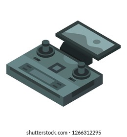 Smartphone drone control icon. Isometric of smartphone drone control vector icon for web design isolated on white background