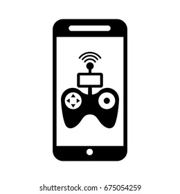 smartphone with Drone remote control app