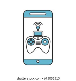 smartphone with Drone remote control app