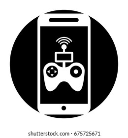 smartphone with Drone remote control app