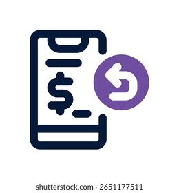 smartphone duotone icon. Sleek and modern vector icon for websites, mobile apps, marketing materials, and corporate design. Fully scalable and ready to use.