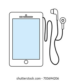 Smartphone with earphones