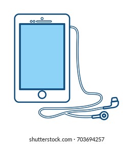 Smartphone with earphones
