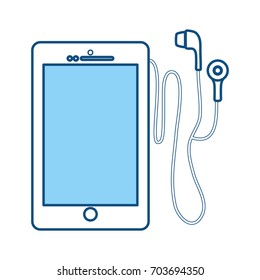 Smartphone with earphones