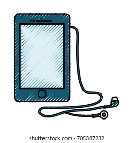 Smartphone with earphones
