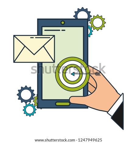 smartphone with ebusiness icons