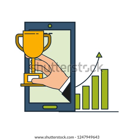 smartphone with ebusiness icons