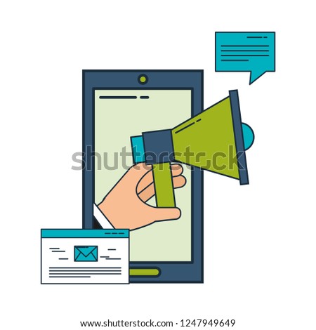 smartphone with ebusiness icons