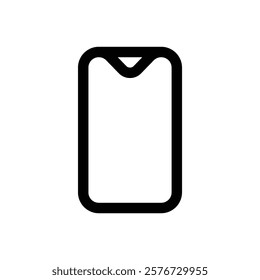 Smartphone. Editable stroke vector icon.